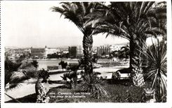 VINTAGE POSTCARD Cannes Hotels Seen from of the Small cross
