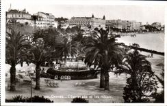VINTAGE POSTCARD Cannes L Esplanade and Hotels