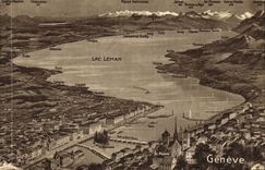 VINTAGE POSTCARD Geneva lake Leman