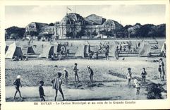 CPA Royan Le Casino Municipal et un coin de la Grande Conche