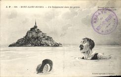 CPA Mont Saint Michel Un Enlizement dans les Greves
