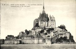 CPA Mont Saint Michel Vue Generale Cote Est