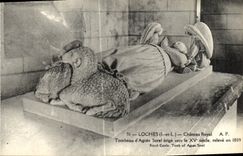 CPA Loches Chateau Royal Tombeau d Agnes Sorel erige vers le 15eme 