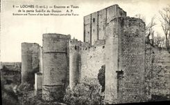 CPA Loches Enceinte et Tours de la Partie Sud Est du Donjon