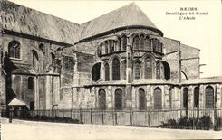 VINTAGE POSTCARD Rheims Basilica Saint Remi L apse