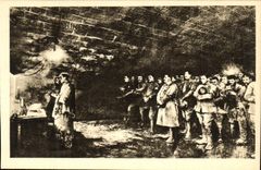 VINTAGE POSTCARD Extremely of Douaumont Midnight mass in 1916 Militaria