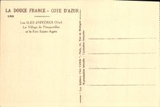 CPA Les Iles D Hyeres Le Village de Porquerolles et le Fort Sainte Agate
