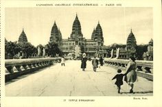 CPA Paris Exposition Colonlale Internationale Temple D Angkor Vat