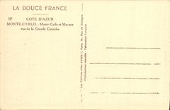 CPA Cote D Azur Monte Carlo Monte Carlo et Monaco vus de la Grande Corniche