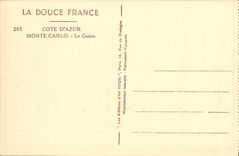 CPA Cote D Azur Monte Carlo Le Casino