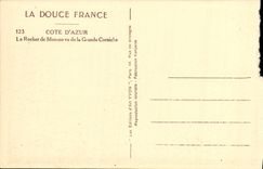 CPA Cote D Azur Monte Carlo Le Rocher de Monaco Vu de la Grande Corniche