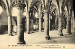 CPA Le Mont Saint Michel L Abbaye La Salle des Chevaliers