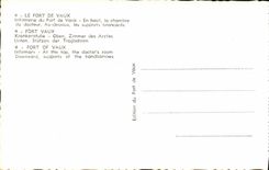 POSTAL de la VENDIMIA fort de Vaux la enfermeria fort de Vaux adentro de la tapa el cuarto del doctor Militaria