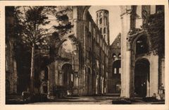 VINTAGE POSTCARD Old Abbey De Jumieges Church Notre Dame Nave of L Notre Dame church Seen from of the chorus