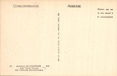 VINTAGE POSTCARD Old Abbey De Jumieges Both Tours