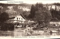 CPA Frontiere Franco Suisse Bassins du Cote suisse L Hotel