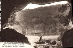 CPA Frontiere Franco Suisse Bassins du Doubs La grotte du roi de Prusse