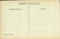 VINTAGE POSTCARD Rheims In its years of Bombardments Street of Vesle Companies Singer Auer and the stamps Jeanne D arc