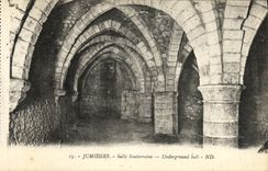 VINTAGE POSTCARD Old Abbey of Jumieges Underground Room