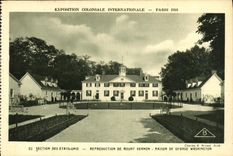 CPA Exposition Colonlale Internationale 1931 Paris Section Des Etats Unis Reproduction De Mount Vernon Maison De 