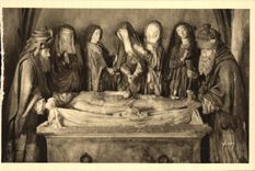 CPA La Tolede Auvergnate Salers Interieur de L Eglise Mise au Tombeau