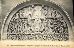 CPA Saint Lazare d Autun Cathedrale Tympan 