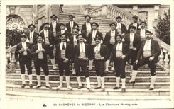 VINTAGE POSTCARD Bagneres de Bigorre Mountain Singers Folklore Costumes