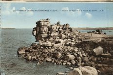 CPA Perros Guirec Ploumanach Rocher du Squevel a la Pointe du Diable