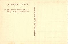 CPA Le Mont St Michel Abbaye Le Promenoir