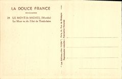 CPA Le Mont St Michel Le Mont vu de I llot de Tombelaine