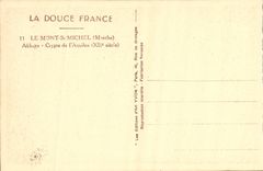 CPA Le Mont St Michel Abbaye Crypte de L Aquilon