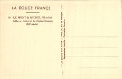 CPA Le Mont St Michel Abbaye Interieur de L Eglise Romane