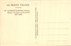 CPA Le Mont St Michel Abbaye La Crypte des Gros Piliers