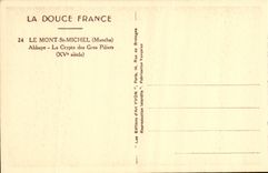 CPA Le Mont St Michel Abbaye La Crypte des Gros Pilers