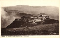 VINTAGE POSTCARD Puy de Dome Summit Hotels