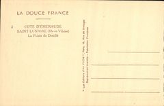 VINTAGE POSTCARD Cote D Lunar Emerald Saint the Point of Takes off