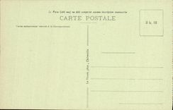 POSTAL Locronan L antepasado de la VENDIMIA con el portico de L traje del folklore de la iglesia