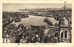Opinion de Dieppe de la POSTAL de la VENDIMIA tomada de L St Jacques de la iglesia