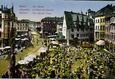 VINTAGE POSTCARD Mainz Der Markt