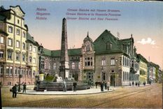 VINTAGE POSTCARD Mainz Grosse Bleiche put Neuen Brunnen