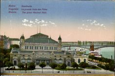 VINTAGE POSTCARD Mainz the Big room of the Festivals
