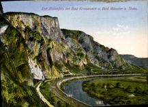 VINTAGE POSTCARD Die Rotenfels EIB Bad Kreuznach U Bad Munster has Stein