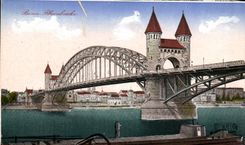 VINTAGE POSTCARD Good Rheinbrucke