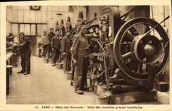 CPA Paris Hotel des Monnaies Salle des nouvelles presses monetaires