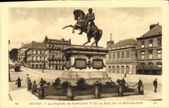 CAPE Rouen the Statue Of Napoleon 1st and the street of the Republic