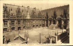 VINTAGE POSTCARD Rouen Law courts Seen Together Of the Street To the Jews
