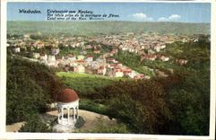 VINTAGE POSTCARD Wiesbaden Totalansicht Vom Neroberg