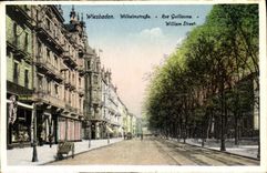 VINTAGE POSTCARD Wiesbaden Wihelmstrabe Friseur Hairdresser