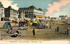 CPA Wimereux Vue de la Plage 