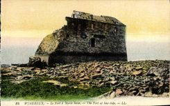CPA Wimereux Le Fort a Maree Basse